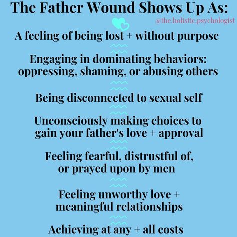 Father Wound Healing, Healing From Mother Wounds, Healing The Father Wound, Healing Childhood Wounds, Heal Inner Child Wounds, Inner Child Healing, Mental Health Resources, Emotional Awareness, Therapy Worksheets