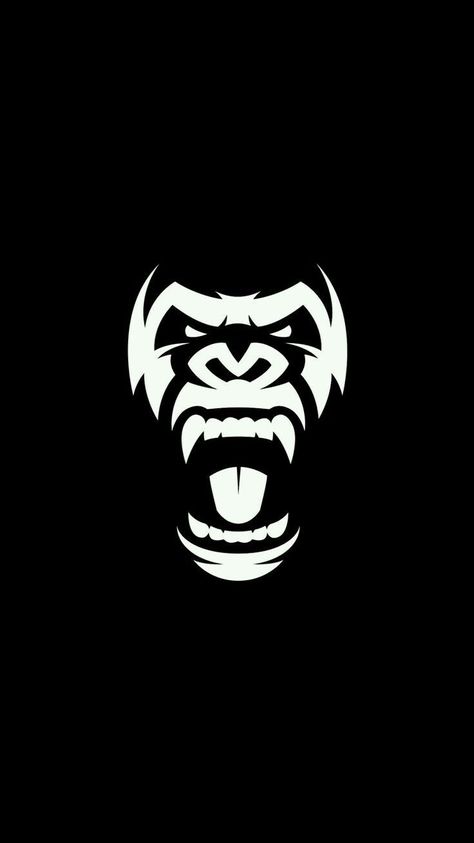 Sweatshirt Logo Design, Monkey Logo Design, Gotik Tattoo, Gorillas Art, Monkey Logo, Monkey Art, Ios Wallpapers, Stencil Art, Animal Logo