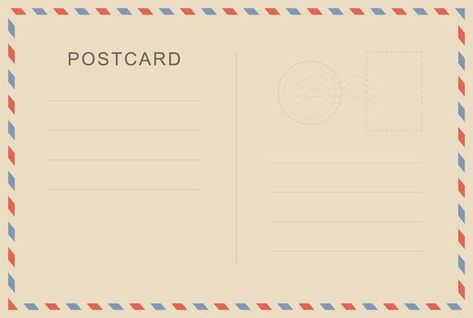 Postcard Letter, Office Stamps, Stamp Frame, Printable Postcards, New Year Postcard, Postcard Template, Travel Postcard, Envelope Template, Post Stamp