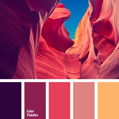 Color Palette #3378 | Color Palette Ideas Bedroom Colour Schemes Warm, Violet Color Palette, Bedroom Purple, Color Schemes Design, Purple Red Color, Purple Palette, Color Palette Ideas, Wall Living Room, Orange Color Palettes