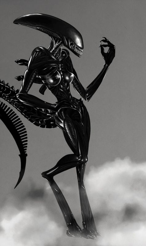 Alien by Odrobinka Female Xenomorph Art, Xenomorph Fanart, Queen Xenomorph, Female Xenomorph, Xenomorph Art, Female Predator, Xenomorph Queen, Female Alien, Female Artwork