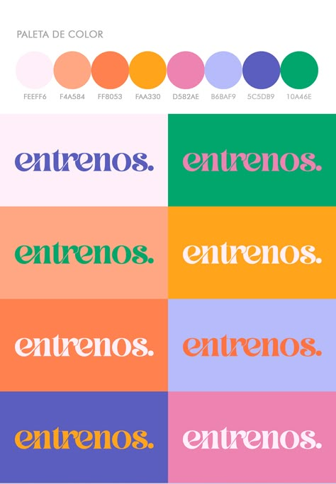 ENTRE NOS - BRANDING - AGO 2021 on Behance Vibrant Pastel Aesthetic, Motivating Color Palette, Neon Color Branding, Color Palette For Marketing Agency, Miami Colour Palette, Professional Branding Design, Colourful Branding Design, Graphic Design Agency Logo, Vibrant Branding Design