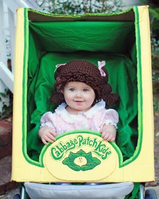 Baby Cabbage Patch Costume Cabbage Patch Kids Costume, Cabbage Patch Costume, Cabbage Patch Babies, Halloween Costumes To Make, Doll Halloween Costume, Homemade Halloween Costumes, Cabbage Patch Kids Dolls