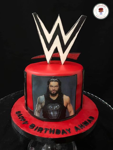 Wwe Cake Ideas, Apartment Registry, 13th Birthday Cake For Girls, Wwe Birthday Cakes, Wwe Birthday Party Ideas, Bae Birthday, Wwe Cake, Wrestling Birthday, Wwe Birthday Party