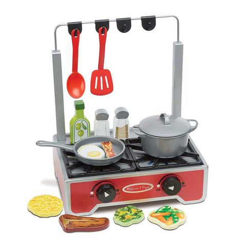 Deluxe Wooden Cooktop Set Wooden Play Food, Play Kitchens, Play Food Set, Wooden Food, Melissa And Doug, Cook Up A Storm, Toy Food, Kitchen Stove, Melissa & Doug