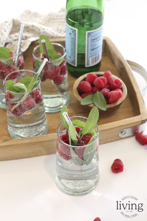 Raspberry Sage Infused Water Summer Dinner Recipes Grill, Summer Solstice Party, Steak Dinner Sides, Solstice Party, Flavored Water Recipes, Weekly Meals, Infused Water Recipes, Beverage Recipes, Graduation 2024