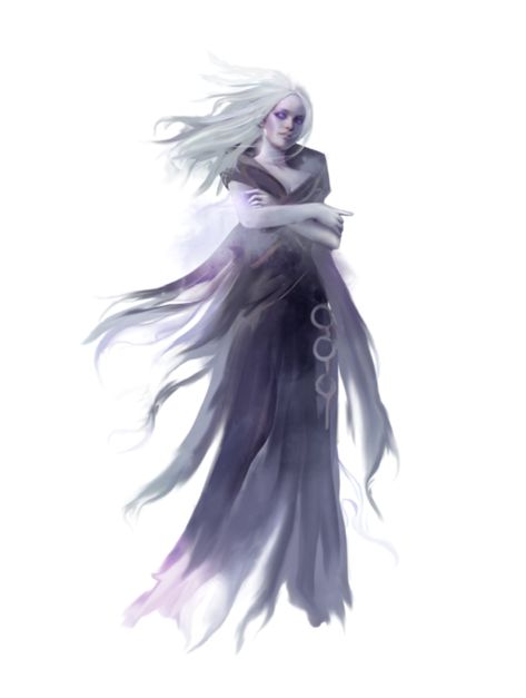 Female Drow Ghost Banshee - Chandria - Pathfinder 2E PFRPG PFSRD DND D&D 3.5 4E 5E 5th ed d20 fantasy Ghost Dnd 5e, Banshee Fantasy Art, Dnd Banshee, Dnd Ghost Character Art, Dnd Ghost Art, Fantasy Ghost Art, Ghost Fantasy Art, Female Ghost Art, Ghost Dnd