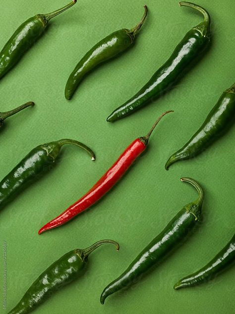 Background with green and red peppers by Milles Studio for Stocksy United Creative Composition, Photo Macro, Michelada, Green Peppers, Food Backgrounds, Food Wallpaper, Composition Photography, Photography Challenge, Green And Red