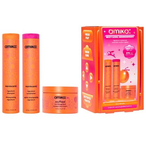 Next-Level Nourishment Signature Hair Routine Set - amika | Sephora Coco Oil, Mask Hair, Hydrating Hair Mask, Shampoo And Conditioner Set, Hair Concerns, Bouncy Hair, Hair Gift, Hair Cleanse, Sephora Beauty