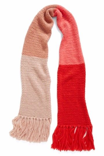 Addi Projects, Colorblock Scarf, Sweeping Fringe, Easy Scarf Knitting Patterns, Circular Knitting Machine, Ribbed Scarf, Color Block Scarf, Knitting Machines, Knitting Tutorials