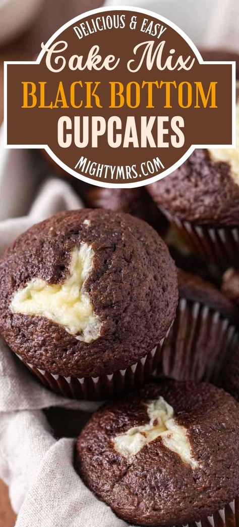 Black Bottom Cupcakes, Cupcakes Filled, Torte Cupcake, Gourmet Cupcakes, Cupcake Recipes Chocolate, Cupcakes Recipe, Black Bottom, Fun Baking Recipes, Chocolate Cheesecake