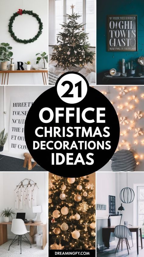 Work Cubicle Decor Ideas, Office Christmas Decorations Ideas, Dining Table Arrangements, Work Cubicle Decor, Christmas Office Decor, Festive Dining Table, Office Christmas Decor, 21st Decorations, Minimalist Reception