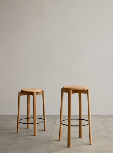 MENU Passage counter stool, 65 cm, oak High Dining Table, Oak Stool, The Passage, Counter Chairs, Scandinavian Minimalism, Stool Design, Modern Bar Stools, Modern Bar, Counter Bar Stools