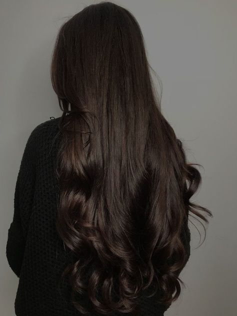 Beautiful Long Hair Aesthetic, Long Dark Brown Hair Aesthetic, Long Healthy Hair Aesthetic, Healthy Brunette Hair, Long Brown Hair Aesthetic, Healthy Hair Aesthetic, Long Dark Brown Hair, Models Outfits, Long Shiny Hair