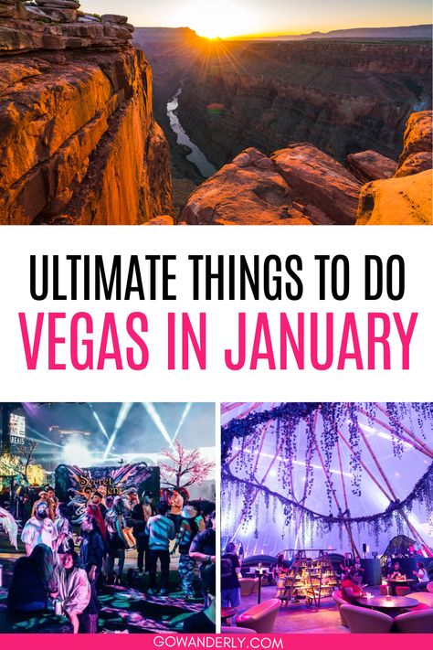 A fun guide featuring 14 unique activities in Las Vegas that are particularly enjoyable in January. Las Vegas In January, Vegas In January, Vegas Family Vacation, Las Vegas Family Vacation, Weekend Trip Packing, Las Vegas Trip Planning, Vegas Trip Planning, Las Vegas Attractions, Things To Do In Vegas