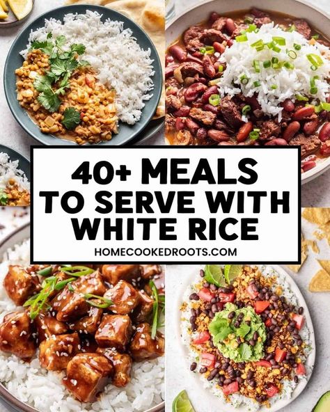 Dinner Over Rice Meals, Dinner Ideas Over Rice, Meals To Go With Rice, Food To Have With Rice, Easy Dinner Recipes For Two Rice, Healthy Recipes With White Rice, Dinners Served Over Rice, Rice Based Lunch Ideas, Easy Meals Over Rice