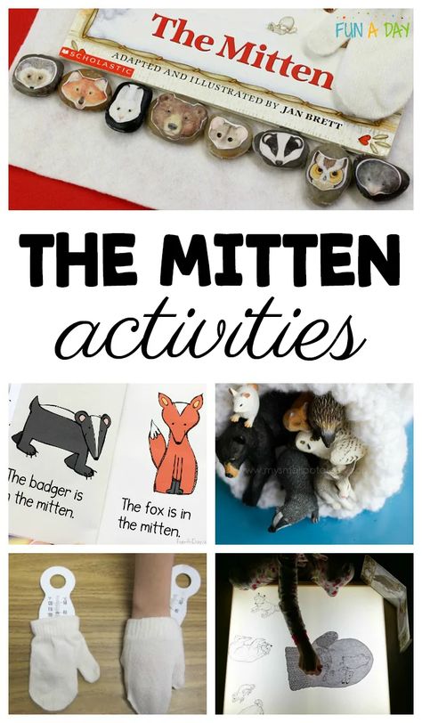 The Mitten Activities Preschoolers are Going to Love | Fun-A-Day! The Mitten Activities, Story Rocks, Story Boxes, Story Baskets, Jan Brett, Preschool Winter, Sensory Learning, Story Stone, Story Stones