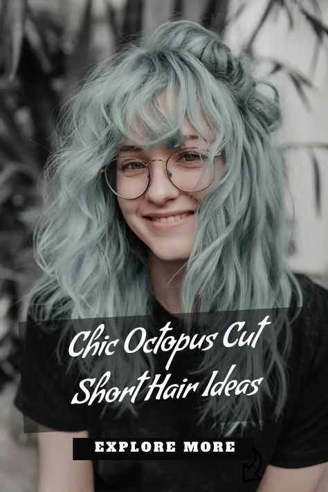 Looking to switch up your hairstyle? 💇‍♀️ Try the unique and trendy "octopus cut"! Whether you have long hair, short hair, or something in between, this versatile haircut is perfect for a fresh new look. Embrace the octopus cut and unleash your wild side with a modern twist on a classic style. Give your hair some flair and keep heads turning with this edgy and fun trend! Short Unique Haircuts For Women, Unique Haircuts For Women, Unique Haircuts, Octopus Cut, Versatile Haircut, Feathered Bob, Curled Ends, Lob Styling, New Hairstyles