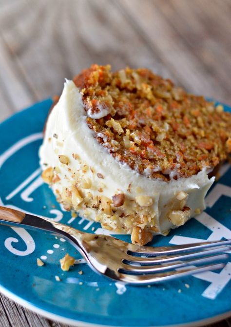 Carrot Bundt Cake - a super moist carrot cake with orange zest, cream cheese frosting and toasted walnuts.  Mountain Mama Cooks Super Moist Carrot Cake, Carrot Bundt Cake, Moist Carrot Cake, Moist Carrot Cakes, Mountain Mama, Bundt Cakes Recipes, Carrot Cake Recipe, Toasted Walnuts, Orange Zest