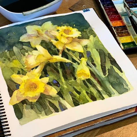 Brenda Swenson, Descanso Gardens, First Signs Of Spring, Bright Colors Art, Signs Of Spring, Watercolor Journal, Gouache Art, 수채화 그림, Hyperrealism