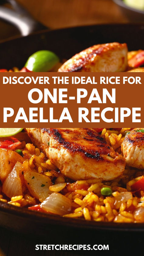 This easy one-pan paella recipe is packed with flavor and ready in no time! Using traditional Bomba rice, it’s perfect for weeknight dinners or special occasions. Whether you're cooking chicken or seafood paella, this one-pot wonder will satisfy. Save this now and check out the blog for the full guide! Paella Pan Recipes, Paella Recipe Authentic, Chicken Paella Recipe, Best Paella Recipe, Easy Paella Recipe, Paella Recipes, Best Rice Recipe, Easy Paella, Chicken Paella