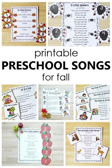 Preschool Songs for Fall - Fantastic Fun & Learning Preschool Circle Time Songs, Forest Animals Preschool, Fun Songs To Sing, Harvest Songs, Movement Songs, Fall Lesson Plans, Circle Time Songs, Preschool Fall, Youtube Songs