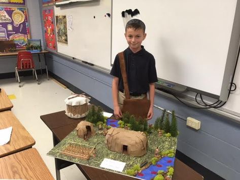 Fifth-Graders Create Amazing Native American Projects - Saint Ambrose School | Brunswick, Ohio Native American Diorama Projects, Native American Diorama, Saint Ambrose, Native American Art Projects, Native American Projects, St Ambrose, Montessori Elementary, Indian House, Indian Tribes