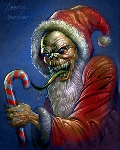 Evil Santa Claus - Paul Abrams Christmas Horror Art, Evil Christmas, Evil Santa, Holiday Horror, Krampus Christmas, Merry Creepmas, Horror Christmas, Scary Christmas, Christmas Horror