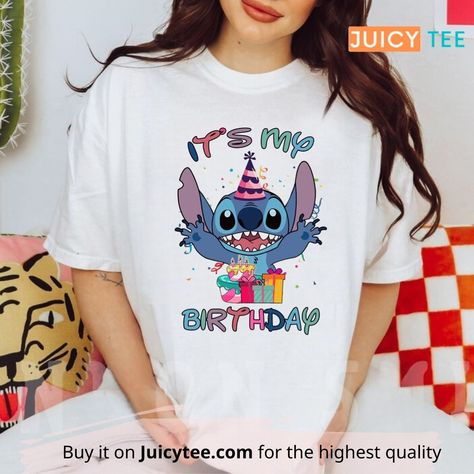 Disney Stitch It's My Birthday T-shirt, Sweatshirt For Disneyland Birthday Party Check more at https://juicytee.com/product/disney-stitch-its-my-birthday-t-shirt-sweatshirt-for-disneyland-birthday-party/ Disneyland Birthday Party, Disneyland Birthday, Stitch Birthday, 9th Birthday Party, 9th Birthday Parties, It's My Birthday, Christmas Gift List, Birthday Tshirts, Lilo Stitch