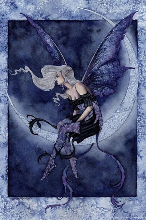 Amazon.com: Moon Sprite by Amy Brown Cool Wall Art Print Poster 24x36: Posters & Prints Fairy Figurines Collectible, Amy Brown Art, Amy Brown Fairies, Brown Fairy, Fairy Wall Art, Faery Art, Fairy Wallpaper, Amy Brown, Unicorns And Mermaids