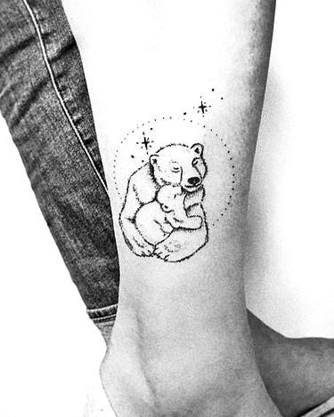 Mom Bear And Cubs Tattoo, Mama Bear Baby Bear Tattoo, Koda Tattoo, Mama Bear And Cubs Tattoo, Momma Bear Tattoo, Patrick Tattoo, Baby Bear Tattoo, Grandpa Tattoo, Otter Tattoo