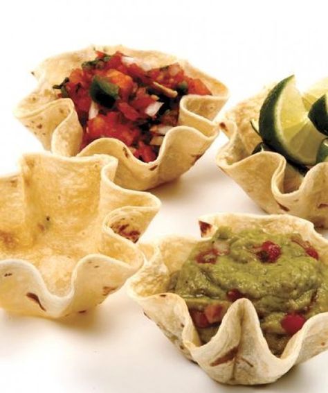 How to Make Taco Bowls with flour tortillas. It's Fiesta Time! Wow your family and friends with these edible serving bowls made with tortillas. Tortilla Bowls Baked, Diy Taco Bowl Shell, Diy Tostada Shells, How To Make Taco Bowls Flour Tortillas, Corn Tortilla Taco Shells, Homemade Taco Bowl Shell, Tortilla Bowls Recipes, Taco Shell Bowls, Taco Salad Shells