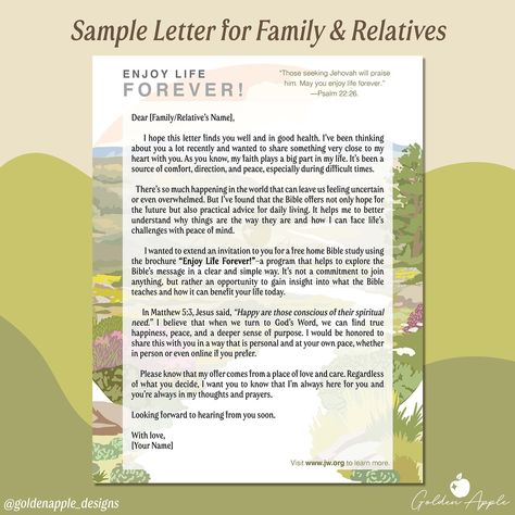 JW GIFT SHOP 🐝 | Sample letter for family and relatives (Like • Save• Share) Introducing our Printable Stationery Bundle—perfect for heartfelt letter… | Instagram Jw Letter Writing Samples English, Jw Letter Writing Samples Spanish, Jw Letter Writing Samples, Jw Letters, Letter Writing Examples, Letter Writing Samples, Jw Letter Writing, Letter Of Encouragement, Public Witnessing