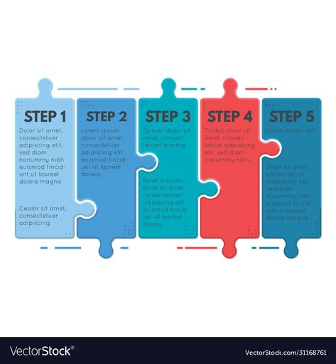 Puzzle Pieces Graphic Design, Puzzle Animation, Puzzle Graphic Design, Puzzle Infographic, Presentation Diagram, Contents Page Design, Infographic Steps, Puzzle Illustration, Tangram Patterns