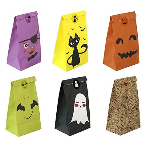 Thaninee's Amazon Page Halloween Paper Bags, Halloween Trick Or Treat Bags, Halloween Goodie Bags, Goodie Bags For Kids, Paper Candy, Halloween Goodies, Halloween Treat Bags, Spooky Designs, Halloween Party Favors