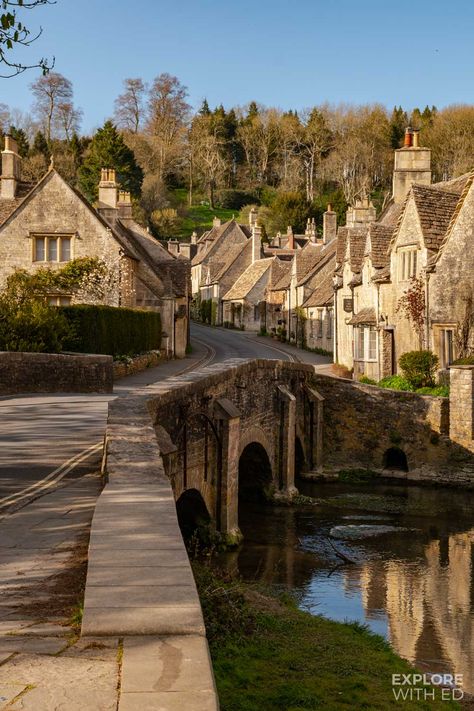 A day trip to Castle Combe in The Cotswolds - Explore With Ed Worldbuilding Ideas, Visit Bath, England Countryside, Castle Combe, British Architecture, Globe Travel, Travel Globe, The Cotswolds, The United Kingdom