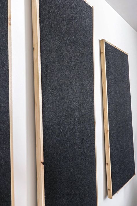 Today, I'm sharing an easy and inexpensive way to make your own DIY Soundproof panels for your music studio, home theater or home gym. Soundproofing Panels Diy, Diy Noise Cancelling Wall, Diy Acoustic Panels Cheap, Diy Sound Absorbing Panels Cheap, Music House Decor, Diy Office Decor Ideas, Soundproofing Walls Diy, Diy Sound Booth, Wall Soundproofing Ideas