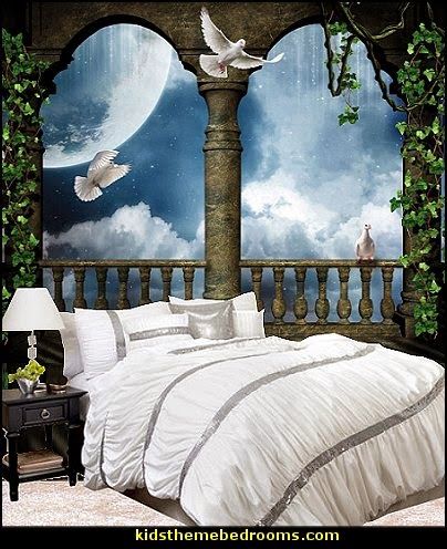 Princess Theme Bedroom, Greek Bedroom, Greek Theme, Cloud Bedroom, Theme Bedrooms, Star Bedroom, Rainbow Bedroom, Tuscany Style, Posters On Wall Bedroom