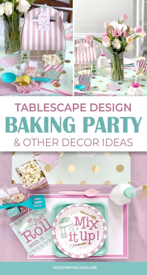 Baking Competition Birthday Party Ideas, Baking Birthday Party Ideas Kids, Baking Party Decorations, Bakery Birthday Party Ideas, Bakery Themed Birthday Party, Nailed It Birthday Party, Baking Party For Kids, Baking Themed Birthday Party, Baking Birthday Party Ideas