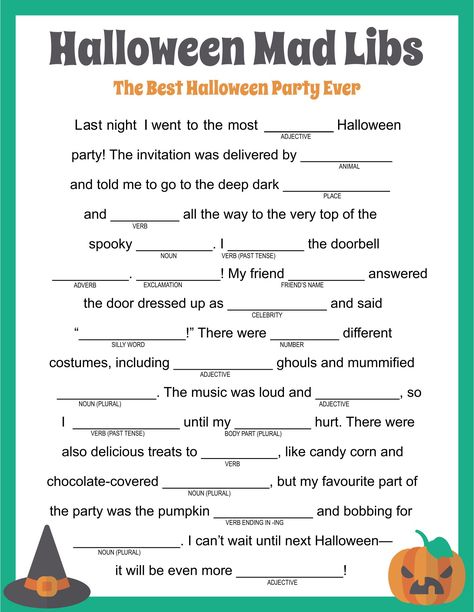 Halloween Mad Libs For Adults, Mad Libs For Work, Halloween Activities For High School, Halloween Word Games For Adults, Halloween Mad Libs For Kids Free, Halloween Mad Libs Free Printable, Mad Libs For Adults Hilarious, Halloween Word Games, Free Mad Libs