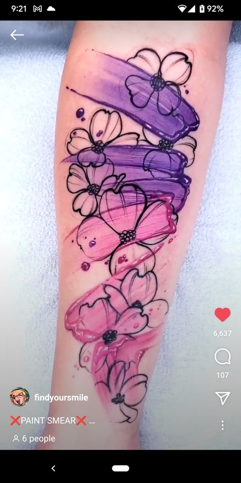 I definitely want it done by him. He's the master of the craft. Different flowers though. Similar colors depending on the flower. I really like pink and purple though. Maybe purple and blue? Purple Flower Tattoos, Ankle Tattoo Ideas, Purple Tattoos, Hyper Realistic Tattoo, Flower Tattoo Ideas, Pink Tattoo, Tattoo Background, Ankle Tattoos, Watercolor Tattoo Flower