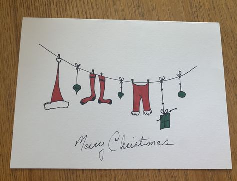 Drawing Christmas Card Ideas, Christmas Postcards Diy, Diy Christmas Cards Aesthetic, Diy Christmas Cards Acrylic Paint, Easy Christmas Card Drawings, Easy Christmas Sketches, Christmas Card Art Ideas, Christmas Card Drawing Ideas, Drawing Ideas Christmas