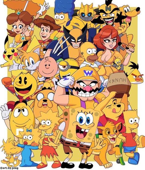 Yellow Cartoon Characters Yellow Characters Cartoon, Characters Photography, Cartoon Characters Girl, Cartoon Characters Pfp, Y2k Pfps For Discord, Cartoon Characters Stickers, Pfp Yellow, Cartoon Characters Wallpaper, Characters Painting