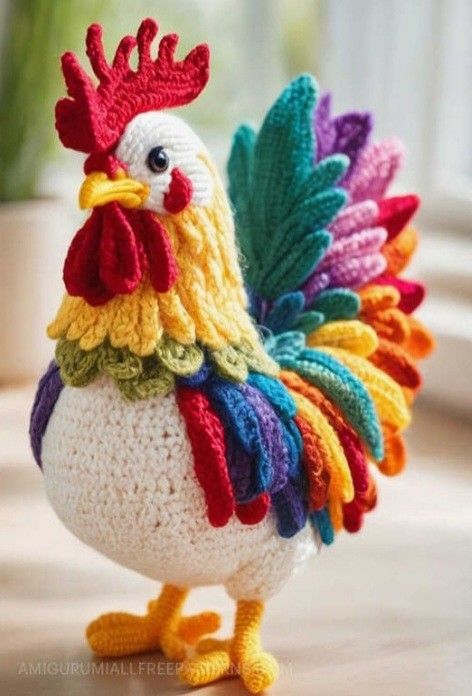 Crochet Bird Patterns, Crochet Toys Free, Easy Crochet Animals, Crochet Chicken, Crochet Birds, Pola Amigurumi, Crochet Baby Toys, Crochet Animals Free Patterns, Crochet Amigurumi Free Patterns