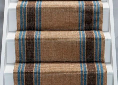 Staircase Runner Ideas, Sisal Stair Runner, Sisal Flooring, Patterned Stair Carpet, Sisal Runner, Staircase Runner, Sisal Carpet, Natural Carpet, Stair Carpet