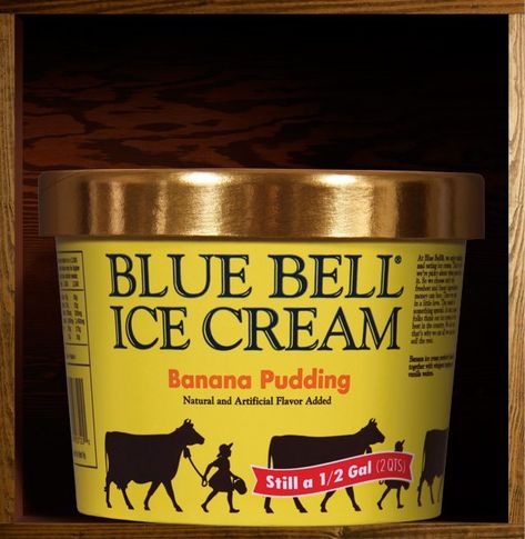 Blue Bell Ice Cream ~ The Best ice cream EVER! Banana Pudding Ice Cream, Vanilla Ice Cream Sandwich, Broken Arrow Oklahoma, Blue Bell Ice Cream, Pudding Ice Cream, Banana Ice Cream, Peppermint Bark, Broken Arrow, Best Ice Cream