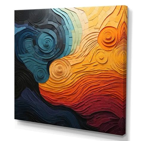 Ivy Bronx Biomorphism Organic Forms V On Canvas Print | Wayfair Teal Inspiration, Metal Wall Art Living Room, 3d Metal Wall Art, Abstract Metal Wall Art, Acrylic Wall Decor, Metal Wall Sculpture, Abstract Decor, Teal Orange, Cylinder Shape