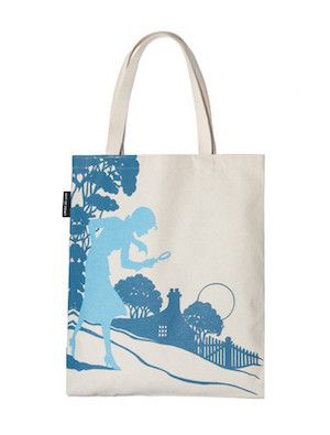 Nancy Drew tote from Book Riot Nancy Drew Party, Canvas Book Bag, Nancy Drew Books, Library Bag, Book Titles, Donate Books, Book Tote Bag, Book Bags, Nancy Drew