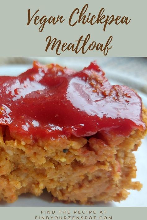 Chickpea Meatloaf, Sweet Tomato Sauce, Gluten Free Meatloaf, Meatloaf Glaze, Chicken Meatloaf, Vegan Meatloaf, Vegan Peach, Classic Meatloaf, Vegan Chickpea