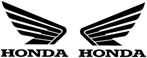 Honda double-winged logo. Honda Motorcycles Logo, Honda Wing, Moto Logo, Truck Racing, Bike Logo, Motorcycle Logo, Honda Bikes, Bike Stickers, Wings Logo